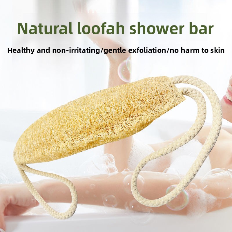 Body Loofah Natural - أداة ليفة استحمام طبيعية لتقشير الظهر،
