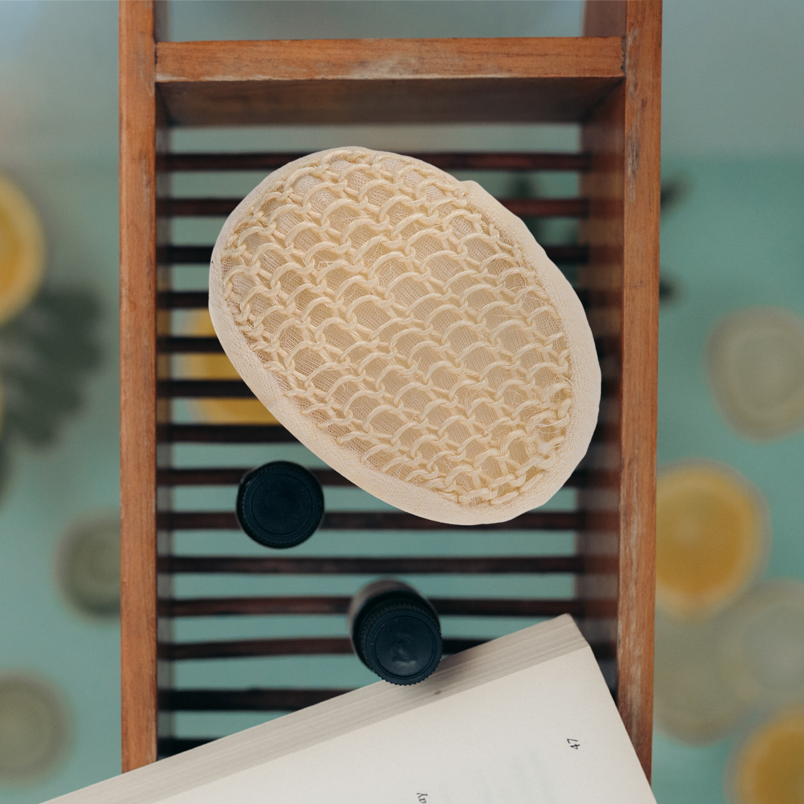 قطعتان من إسفنجة الاستحمام الط - مراجعة Body Loofah Natural وسعره